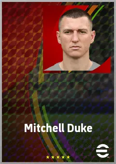 Mitchell Duke eFootball 2026 player card, 69 OVR CF