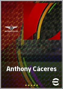 Anthony Cáceres eFootball 2026 player card, 70 OVR AMF