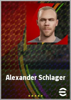 Alexander Schlager eFootball 2026 player card, 73 OVR GK