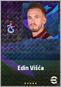Edin Višća eFootball 2026 player card, 73 OVR RWF