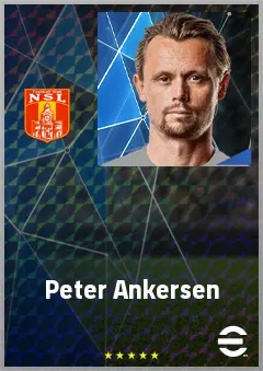 Peter Ankersen eFootball 2026 player card, 70 OVR RB