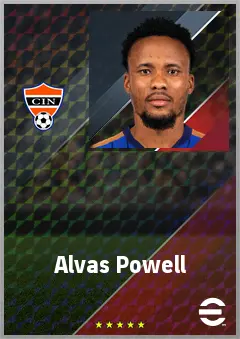Alvas Powell eFootball 2026 player card, 70 OVR RB