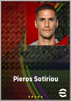 Pieros Sotiriou eFootball 2026 player card, 72 OVR CF