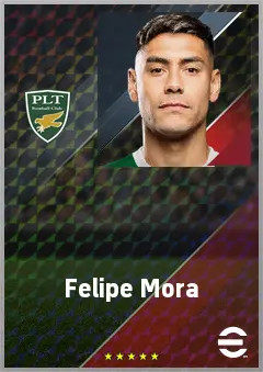 Felipe Mora eFootball 2026 player card, 73 OVR CF