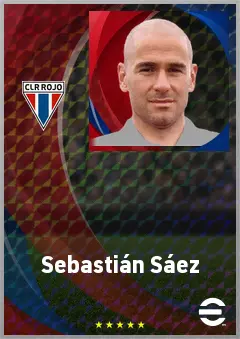 Sebastián Sáez eFootball 2026 player card, 70 OVR CF
