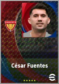 César Fuentes eFootball 2026 player card, 70 OVR DMF
