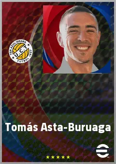 Tomás Asta-Buruaga eFootball 2026 player card, 70 OVR CB