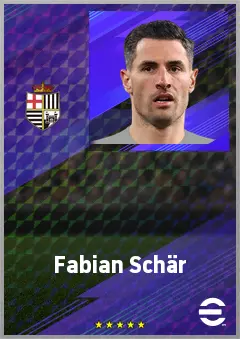 Fabian Schär eFootball 2026 player card, 78 OVR CB