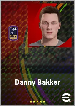 Danny Bakker eFootball 2026 player card, 71 OVR CB