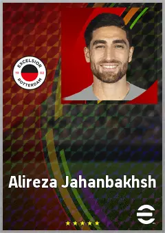 Alireza Jahanbakhsh eFootball 2026 player card, 70 OVR RMF