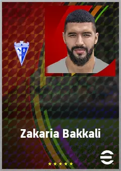Zakaria Bakkali eFootball 2026 player card, 65 OVR LWF