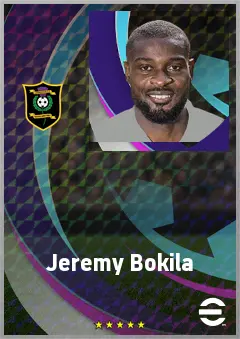 Jeremy Bokila eFootball 2026 player card, 68 OVR CF
