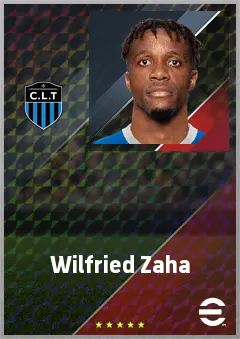 Wilfried Zaha eFootball 2026 player card, 76 OVR LWF