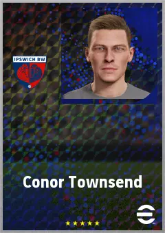 Conor Townsend eFootball 2026 player card, 70 OVR LB