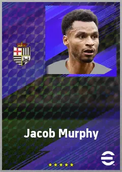 Jacob Murphy eFootball 2026 player card, 76 OVR RWF