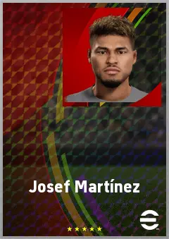Josef Martínez eFootball 2026 player card, 74 OVR CF