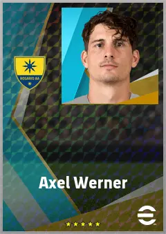 Axel Werner eFootball 2026 player card, 72 OVR GK