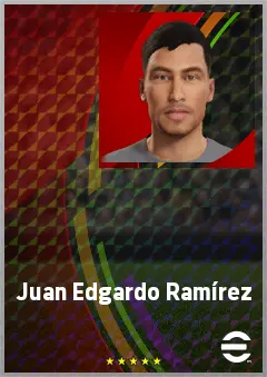 Juan Edgardo Ramírez eFootball 2026 player card, 72 OVR LMF