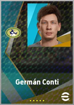 Germán Conti eFootball 2026 player card, 72 OVR CB