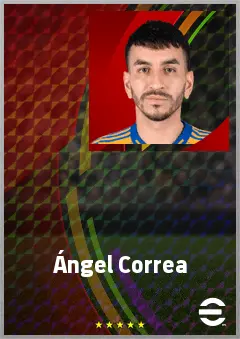 Ángel Correa eFootball 2026 player card, 78 OVR RWF