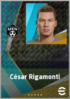 César Rigamonti eFootball 2026 player card, 73 OVR GK