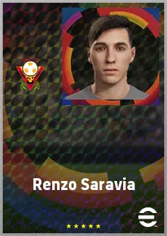Renzo Saravia eFootball 2026 player card, 71 OVR RB