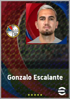 Gonzalo Escalante eFootball 2026 player card, 72 OVR CMF