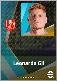 Leonardo Gil eFootball 2026 player card, 74 OVR CMF