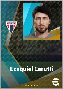 Ezequiel Cerutti eFootball 2026 player card, 73 OVR RWF
