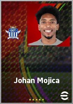 Johan Mojica eFootball 2026 player card, 73 OVR LB