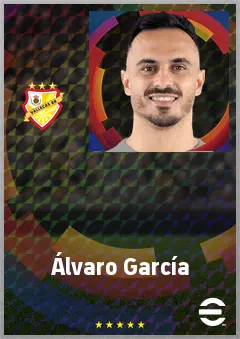 Álvaro García eFootball 2026 player card, 76 OVR LWF