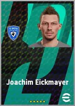 Joachim Eickmayer eFootball 2026 player card, 67 OVR CMF