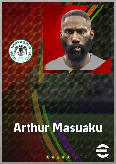 Arthur Masuaku eFootball 2026 player card, 74 OVR LB