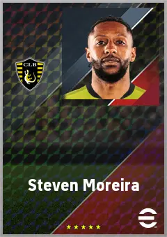 Steven Moreira eFootball 2026 player card, 73 OVR RB