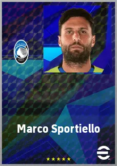 Marco Sportiello eFootball 2026 player card, 72 OVR GK