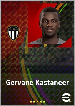 Gervane Kastaneer eFootball 2026 player card, 69 OVR CF