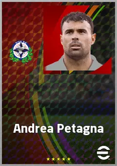 Andrea Petagna eFootball 2026 player card, 73 OVR CF