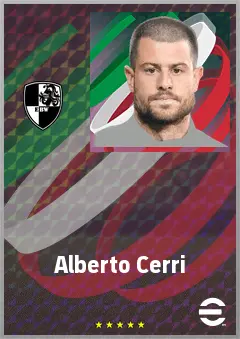 Alberto Cerri eFootball 2026 player card, 71 OVR CF