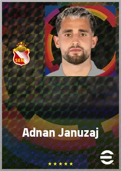Adnan Januzaj eFootball 2026 player card, 73 OVR RWF