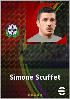 Simone Scuffet eFootball 2026 player card, 73 OVR GK