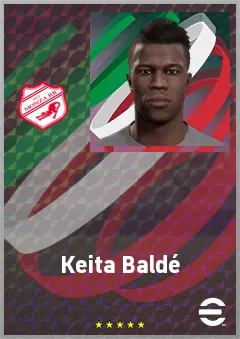 Keita Baldé eFootball 2026 player card, 72 OVR CF