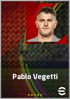 Pablo Vegetti eFootball 2026 player card, 75 OVR CF