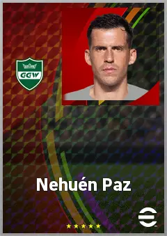 Nehuén Paz eFootball 2026 player card, 73 OVR CB