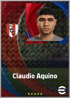 Claudio Aquino eFootball 2026 player card, 73 OVR AMF