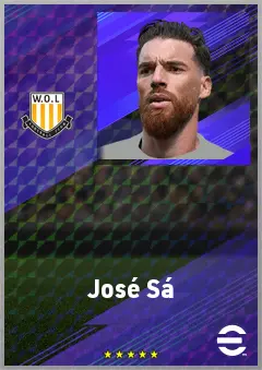 José Sá eFootball 2026 player card, 75 OVR GK