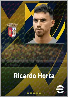 Ricardo Horta eFootball 2026 player card, 76 OVR AMF