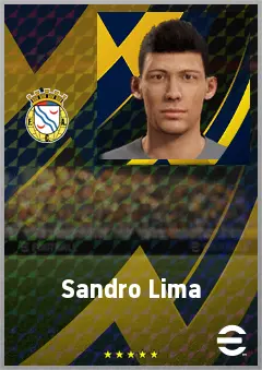 Sandro Lima eFootball 2026 player card, 72 OVR CF