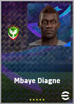 Mbaye Diagne eFootball 2026 player card, 73 OVR CF