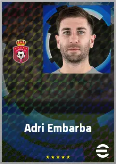 Adri Embarba eFootball 2026 player card, 73 OVR LMF