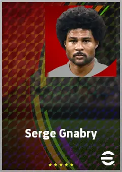 Serge Gnabry eFootball 2026 player card, 77 OVR AMF